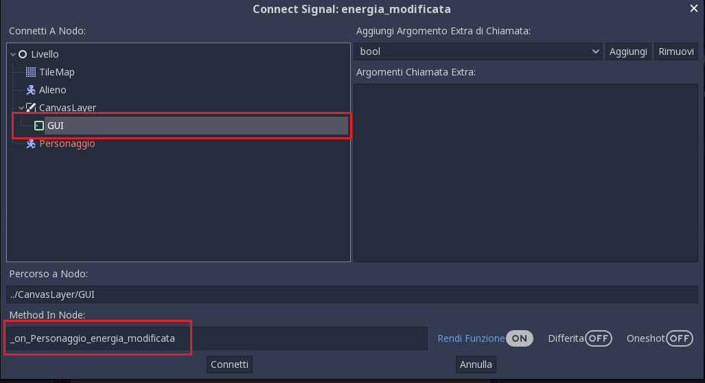 Funzione Energia Modificata