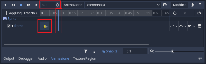 Secondo `keyframe`