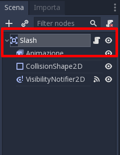 Il nodo `Slash`