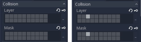 Collision Layer e Mask spenti e accesi